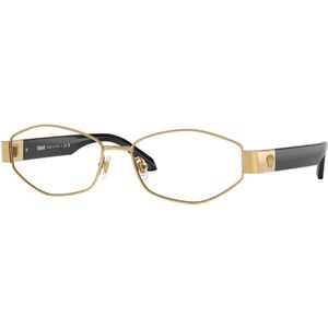 Versace Vrouw VE1298 1002 Optische monturen Metaal Goud Transparant Geometrisch Normaal