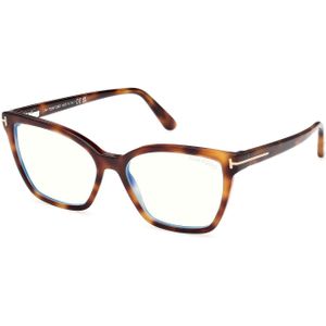 TOM FORD Vrouw FT5812-B 053 Optische monturen Acetaat Havana  Vlinder Normaal