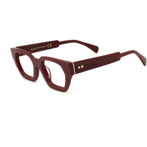 XLAB Vrouw MADURA Optische monturen Acetaat Bordeaux  Geometrisch Blauw anti-licht