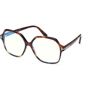 TOM FORD Vrouw FT6062-B 053 Optische monturen Acetaat Havana  Geometrisch Normaal