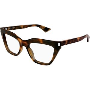 SAINT LAURENT Vrouw SAINT LAURENT SL 760 003 Optische monturen Acetaat Havana Transparant Kattenoog