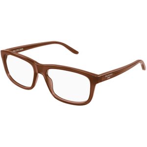 Balenciaga Man Balenciaga BB0438O 006 Optische monturen Acetaat Bruin Transparant Kwadraat
