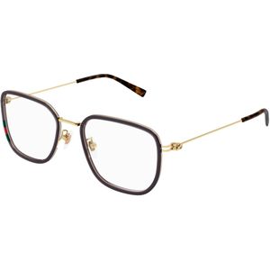 Gucci Uniseks Gucci GG1852OA 003 Optische monturen Geïnjecteerd Bruin Transparant Kwadraat