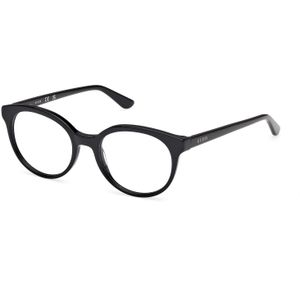 Guess Uniseks GU50270 001 Optische monturen Acetaat Zwart  Rotonde Normaal