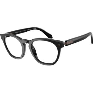 Giorgio Armani Man AR7284  5875 Optische monturen Acetaat Zwart Transparant Rotonde Normaal