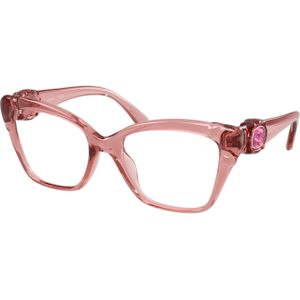Swarovski Vrouw Swarovski SK2056U 3001 Optische monturen Geïnjecteerd Roos Transparant Kattenoog Normaal