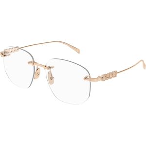 Gucci Vrouw GG1806O 003 Optische monturen Metaal Goud Transparant Kwadraat