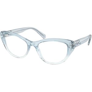 Swarovski Vrouw SK2023 1047 Optische monturen Acetaat Blauw Transparant Kattenoog Normaal