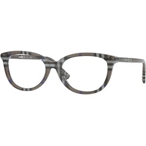 Burberry Donna Be2431 4166 Optische monturen Acetato Grigio Trasparente Cat Eye Normale