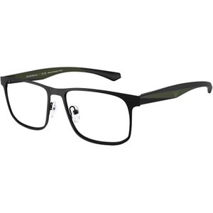 Emporio Armani Man EA1163 3001 Optische monturen Metaal Zwart Transparant Hurken Normaal