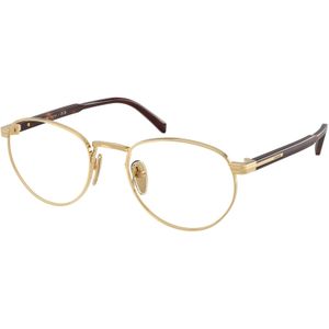 Prada Man PR B52V 5AK1O11 Optische monturen Metaal Goud Transparant Pantos Normaal