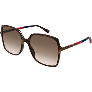 Gucci Vrouw GG0544S 008 Zonnebrillen Acetaat Havana Bruin Hurken