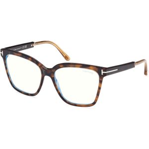 TOM FORD Vrouw FT5892-B 52 Optische monturen Acetaat Havana  Hurken Normaal
