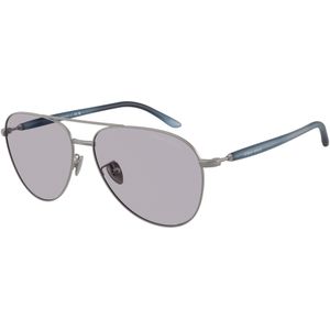 Giorgio Armani Man AR6162 3003M3 Zonnebrillen Staal Grijs Grijs Piloot Fotochromatisch