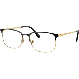 Ray - Ban Unisex RX6494 2991 Optische monturen Metaal Zwart Transparant Kussen Normaal