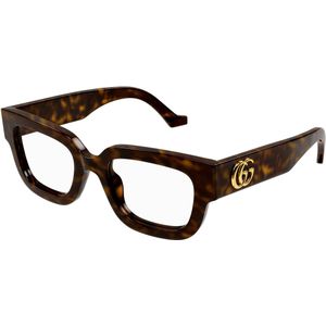 Gucci Vrouw GG1548O 005 Optische monturen Acetaat Havana Transparant Hurken