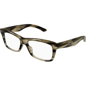 Balenciaga Man BB0426O 004 Optische monturen Acetaat Havana Transparant Kwadraat