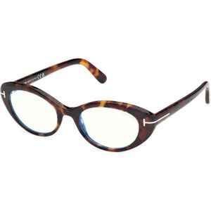 TOM FORD Vrouw FT6092-B 052 Optische monturen Acetaat Havana  Rotonde Normaal