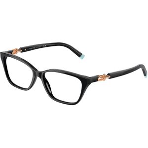 Tiffany Vrouw TF2229 8420 Optische monturen Acetaat Zwart Transparant Hurken Normaal