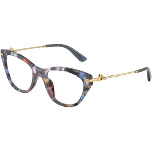 Dolce & Gabbana Vrouw DG3428  3443 Optische monturen Acetaat Blauw Transparant Vlinder Normaal