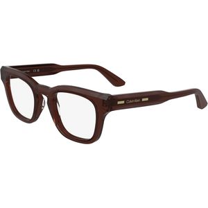 Calvin Klein Man CK25521 205 Optische monturen Acetaat Bruin  Hurken Normaal