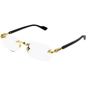 Gucci - GG1221O 001 - Optische Monturen - Goud - Metaal - Vierkant