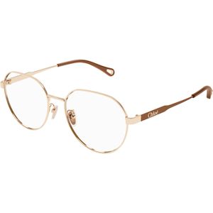 Chloé Vrouw CH0275OA 003 Optische monturen Metaal Goud Transparant Rotonde
