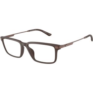 Emporio Armani Man EA3268U  6258 Optische monturen Geïnjecteerd Bruin Transparant Hurken Normaal