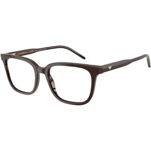 Emporio Armani Uomo EA3258 6255 Optische monturen Acetato Marrone Trasparente Squadrata Normale