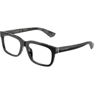 Dolce & Gabbana Man DG3432  3403 Optische monturen Acetaat Zwart Transparant Hurken Normaal