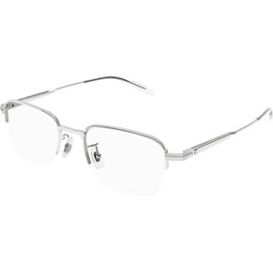 Montblanc Man MB0220OA 001 Optische monturen Metaal Zilver  Kussen