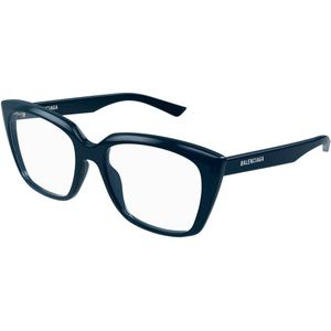 Balenciaga Vrouw BB0062O 007 Optische monturen Acetaat Blauw Transparant Kattenoog