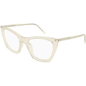 SAINT LAURENT Vrouw SAINT LAURENT SL 214 KATE THIN OPT 007 Optische monturen Acetaat Geel Transparant Kattenoog