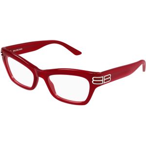 Balenciaga Vrouw BB0435O 005 Optische monturen Acetaat Rood Transparant Kattenoog