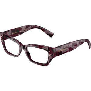 Dolce & Gabbana Vrouw DG3387  3464 Optische monturen Acetaat Altviool Transparant Hurken Normaal