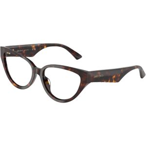 Jimmy Choo Vrouw JC3023HU 5002 Optische monturen Acetaat Schildpad Transparant Kattenoog Normaal