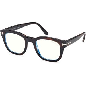 TOM FORD Man FT5542-B 55A Optische monturen Acetaat Havana  Rotonde Normaal
