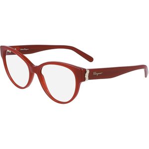Ferragamo Vrouw SF2863 42908 653 Optische monturen Plastic Rood  Kattenoog