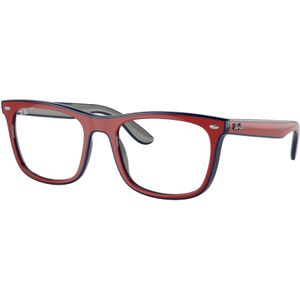 Ray - Ban Unisex RX7209 8215 Optische monturen Plastic Rood  Vierkant