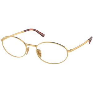 Prada - PR A57V - Bril - Goudkleur - Metalen Frame