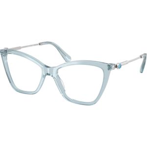 Swarovski Vrouw Swarovski SK2051 1065 Optische monturen Acetaat Blauw Transparant Kattenoog Normaal