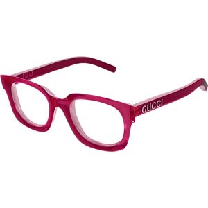 Gucci Vrouw GG1721O 004 Optische monturen Geïnjecteerd Rood Transparant Kwadraat
