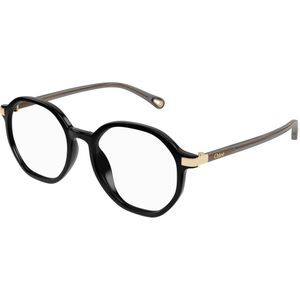 Chloé Vrouw CH0249OA 001 Optische monturen Acetaat Zwart Transparant Rotonde