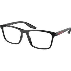 Prada Linea Rossa Man PS 01QV 1AB1O11 Optische monturen Nylon Zwart Transparant Kussen Normaal