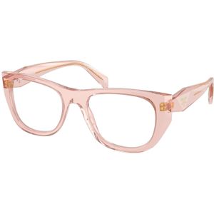 Prada Vrouw PR A18V 19Q1O11 Optische monturen Acetaat Roos Transparant Geometrisch Normaal