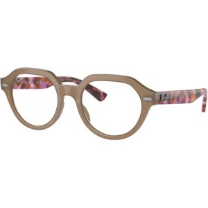 Ray - Ban Unisex RX7214 Gina 8258 Optische monturen Acetaat Beige Transparant Hurken Normaal
