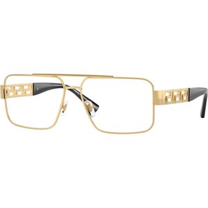 Versace Man Versace VE1308 1002 Optische monturen Staal Goud Transparant Kussen Normaal
