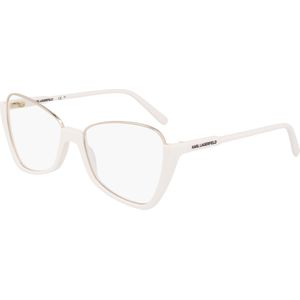 Karl Lagerfeld Vrouw KL354 105 Optische monturen Metaal Wit  Hurken Normaal Normaal