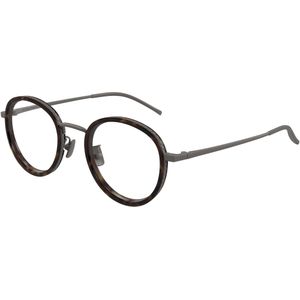 Bottega Veneta Uniseks BV1428OA 002 Optische monturen Titanium Ruthenium Transparant Rotonde