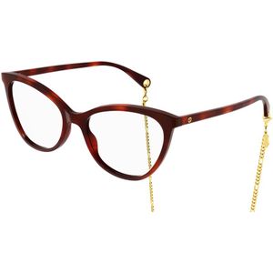 Gucci Vrouw GG1079O 002 Optische monturen Acetaat Havana  Kattenoog